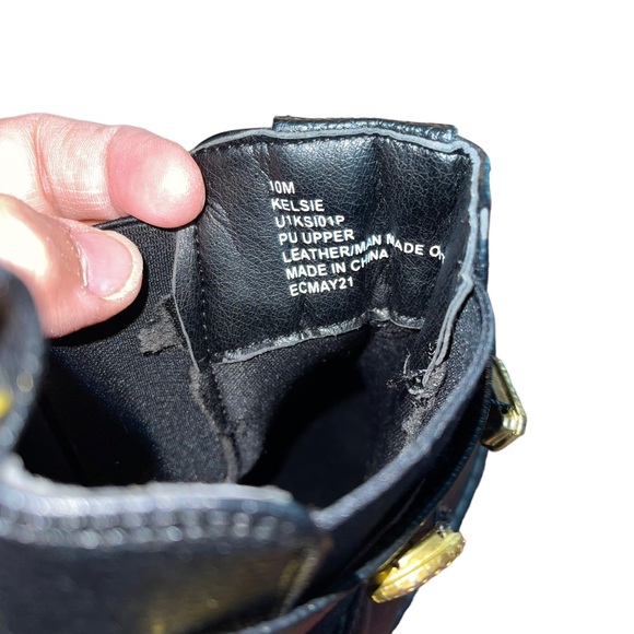 UnionBay Women’s Kelsie Boot Black With Gems Size 10 2” Platform Heel EUC - Picture 4 of 7